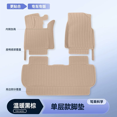 Suitable for Fengyun T7, this is a full-coverage floor mat designed specifically for the Fengyun T7, serving as an interior decoration and accessory for the car (Modelə uyğun ayaqaltı) - magic-seal-warm-black-brown-single-layer-foot-mat-stain-resistant-and-wrinkle-resistant