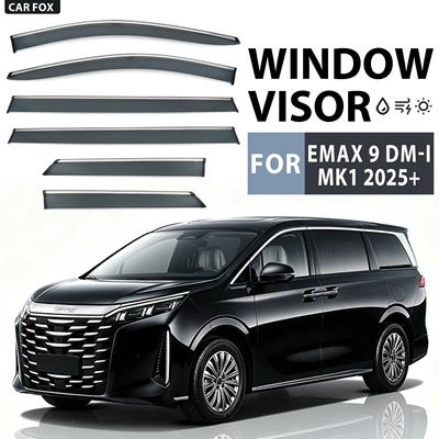 Window Visor, Rain shield - standard-packaging-without-logo-6pcsbyd-emax-9-dm-imk1-2025pcrain-shield-with-bright-strip