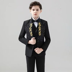 儿童礼服花童英伦风帅气西装儿童节舞台演出走秀钢琴演奏西服套装