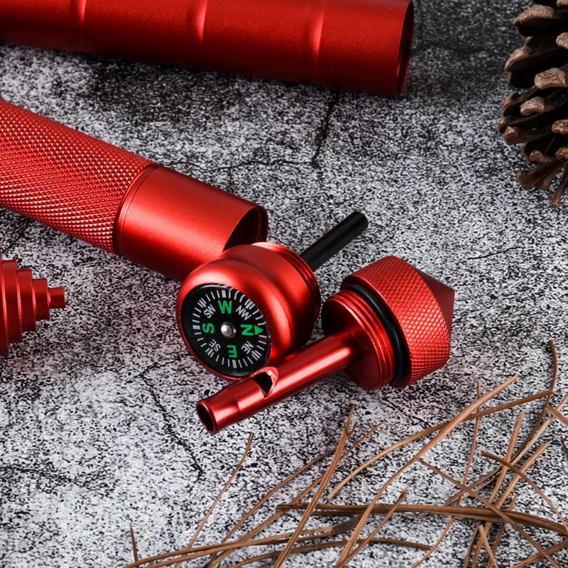 Strumenti Escursionismo Auto Montato Camminata Arrampicata Avventura Trekking Bastone Esterno Bastone Bussola Acciaio Inox Pieghevole_voghion.com