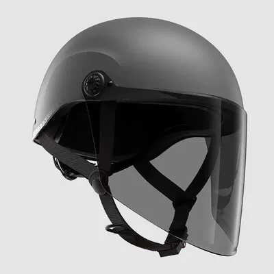 Motosiklet kaskı (dəbilqə) Helmets, Summer Electric Vehicles - calm-gray-hd-sunscreen-long-mirror