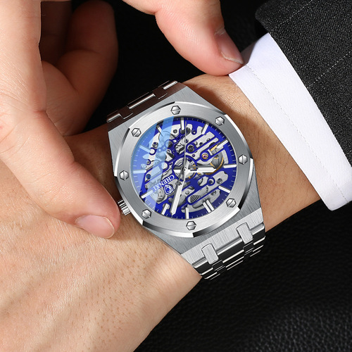 CHENXI new mechanical watch men's steel belt hollow fully automatic mechanical watch men's watch men's watch