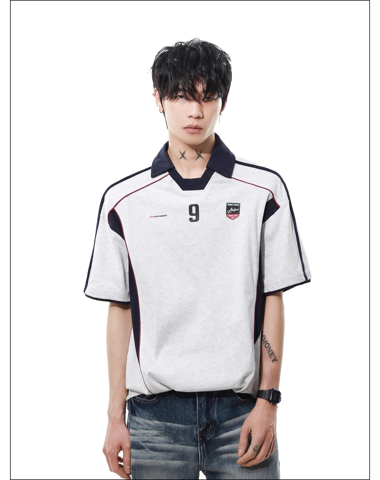 American College-style Letter Print Short-sleeve T-shirt For Men And Women, Summer Street Style Loose Casual Polo Shirt_viptrois.com