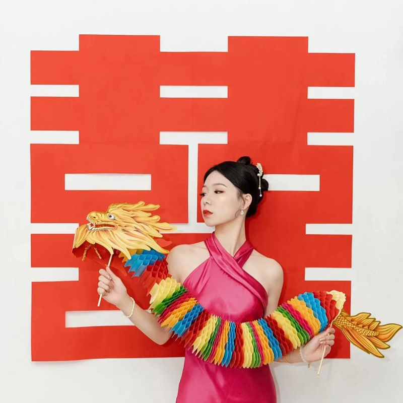 더블 컬러 드래곤 + 120cm 큰 행복한 캐릭터 (마스킹 페이퍼 + 나노 접착제 보내기)