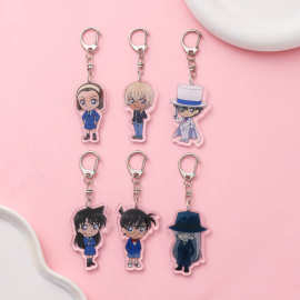 名侦探柯南亚克力钥匙扣工藤新一动漫周边卡通可爱挂件钥匙链礼品