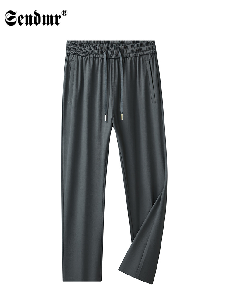 Summer thin silk quick dry casual men's breathable trousers