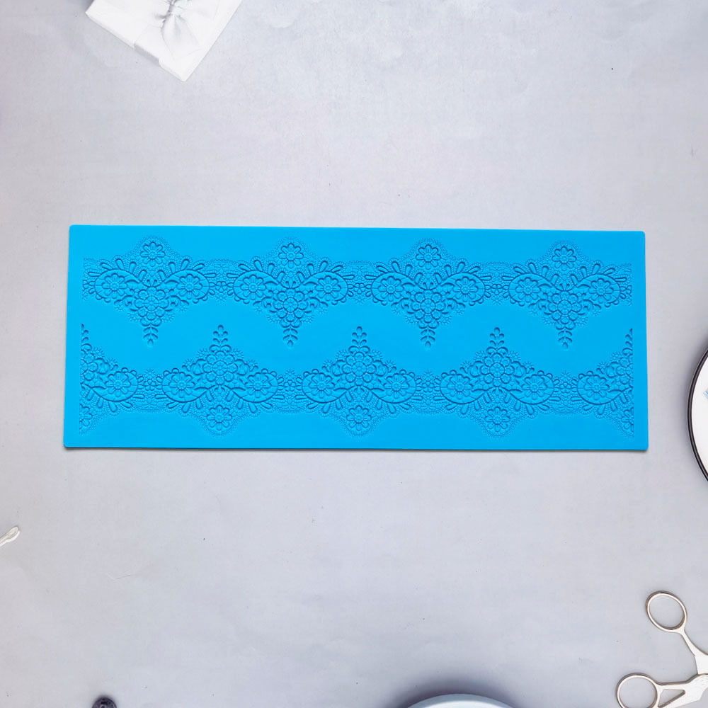 encaje375 - 257 molde de silicona pastel de encaje molde de relieve herramientas de decoración de pastel de chocolate esterilla de relieve