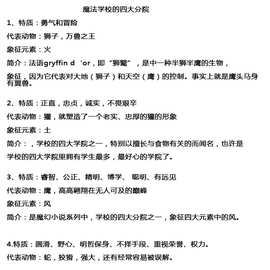 魔幻小说  鹰 蛇 獾  狮子四学院世界魔法学院徽章金属钥匙扣包包