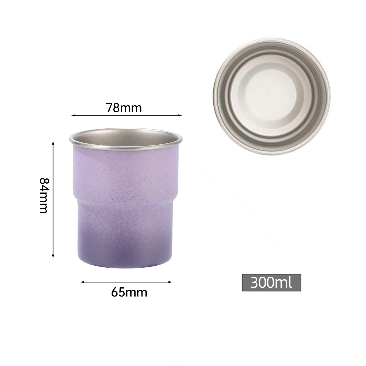 304 acero inoxidable paso taza de café de una sola capa rizado taza de agua portátil al aire libre acampando taza de cerveza de picnic