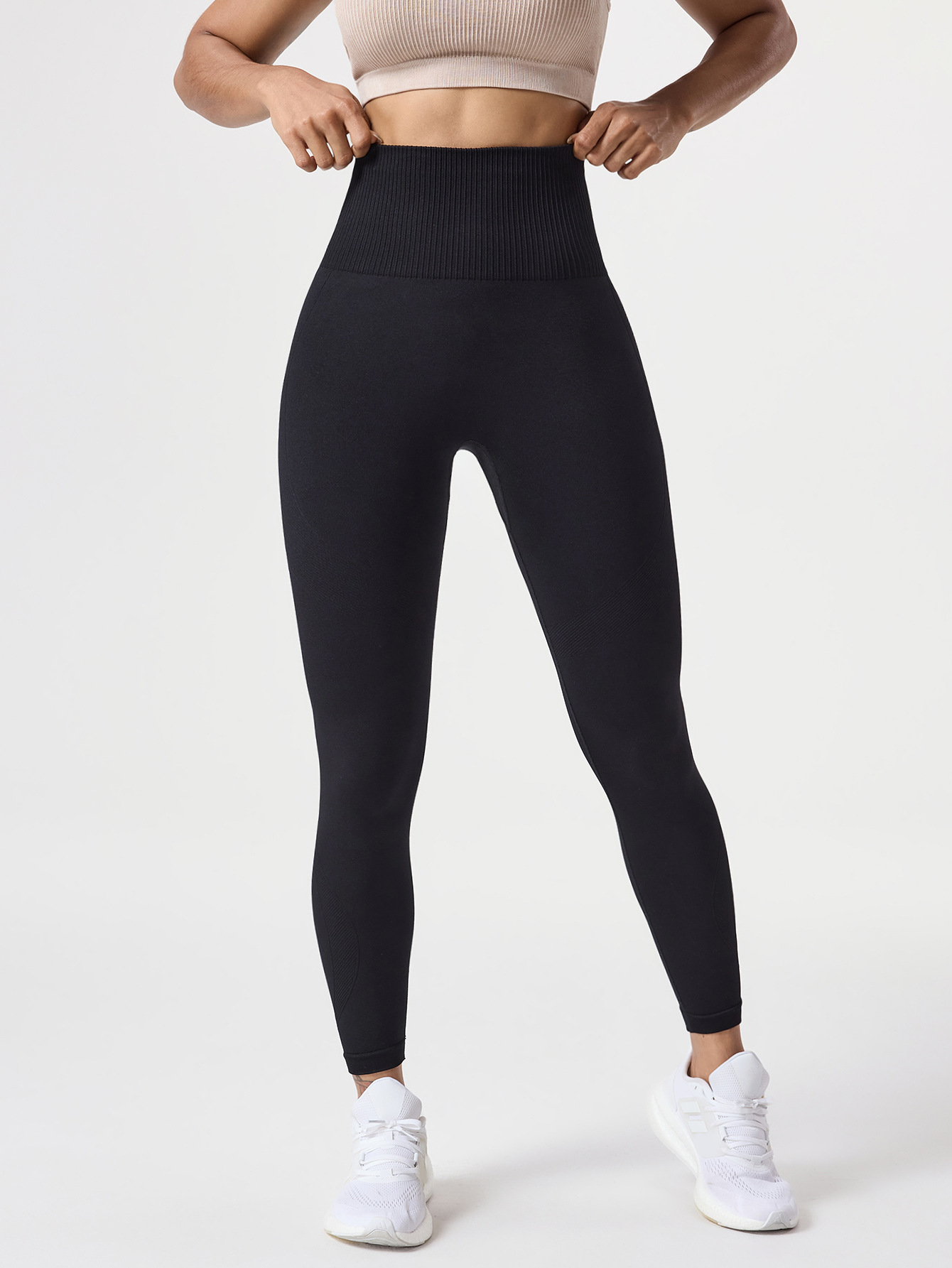 Panza pequeña, cintura alta, pantalones de yoga antideslizantes, pantalones de fondo deportivo ajustados para mujer, pantalones de fitness de secado rápido para correr con abdomen, otoño
