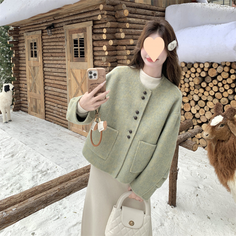 밀밭 그린(슈메이 실크 안감 봄 스타일)