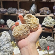 天然水晶矿标沙漠玫瑰花矿物原石收藏教学标本能量石家居奇石摆件