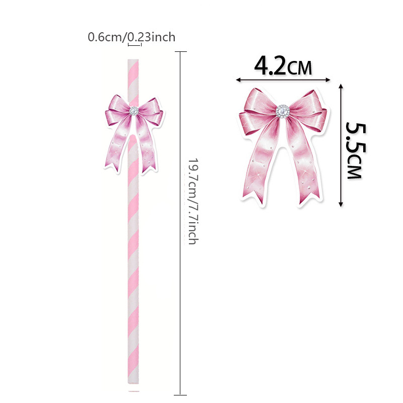 Trazo creativo transfronterizo pajita de papel decoración de fiesta mesa de postres vestido de cumpleaños botella de pudín complemento de pastel