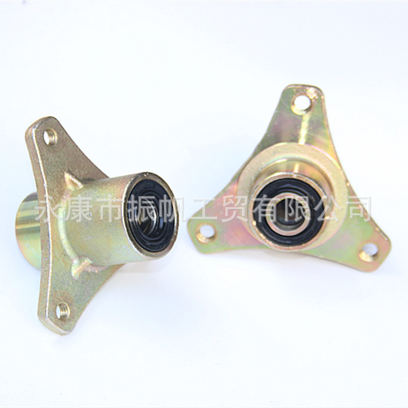 DIY Custom-Made Go-Kart Front Wheel Hub Mount, Modified Atv Bearing Mount with 3-Hole Flange 6/ 7inch Steel Rim Disc