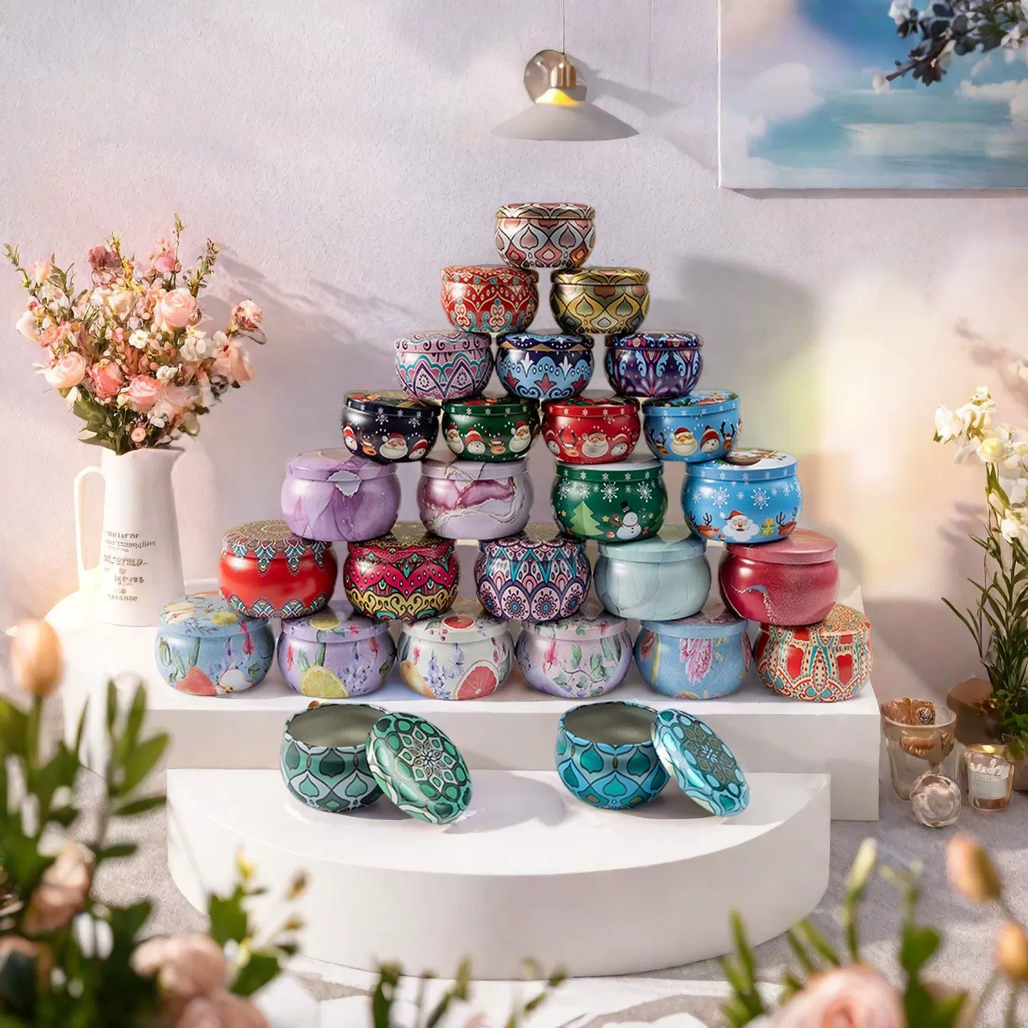 东莞厂家定做香薰焟烛罐马口铁罐糖果罐饼干茶叶铁盒食品级铁罐