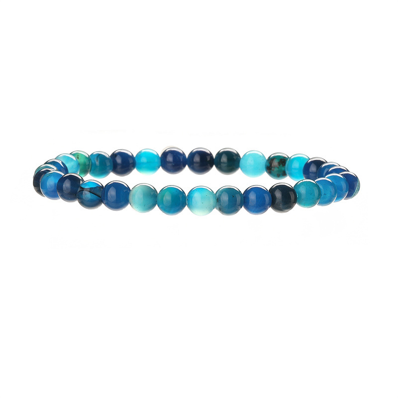 Venta directa de fábrica pulsera de cuentas de cristal rosa de piedra natural pulsera de turquesa azul pulsera terminada pulsera multicolor spot al por mayor
