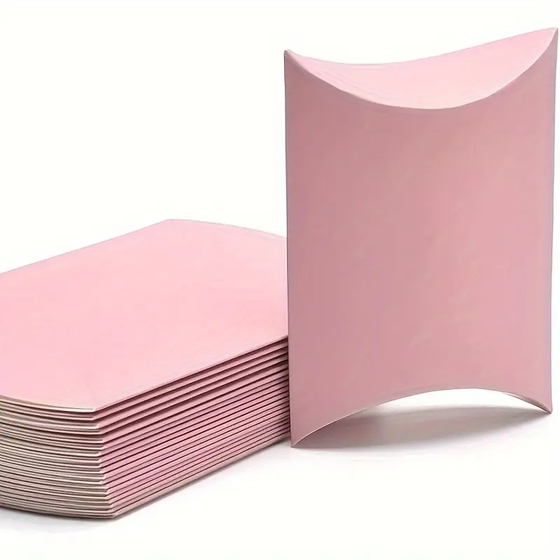 牛皮纸枕头糖果盒跨境款配麻绳牛皮卡白卡黑卡包装盒婚礼派对生日