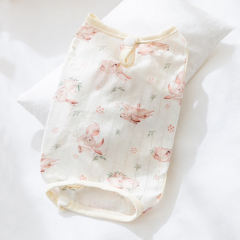 Gato aire acondicionado transpirable cuatro estaciones ropa para perro ropa para el hogar caricatura lindo viento gato sin pelo se puede cortar bolsa de mascota abdomen