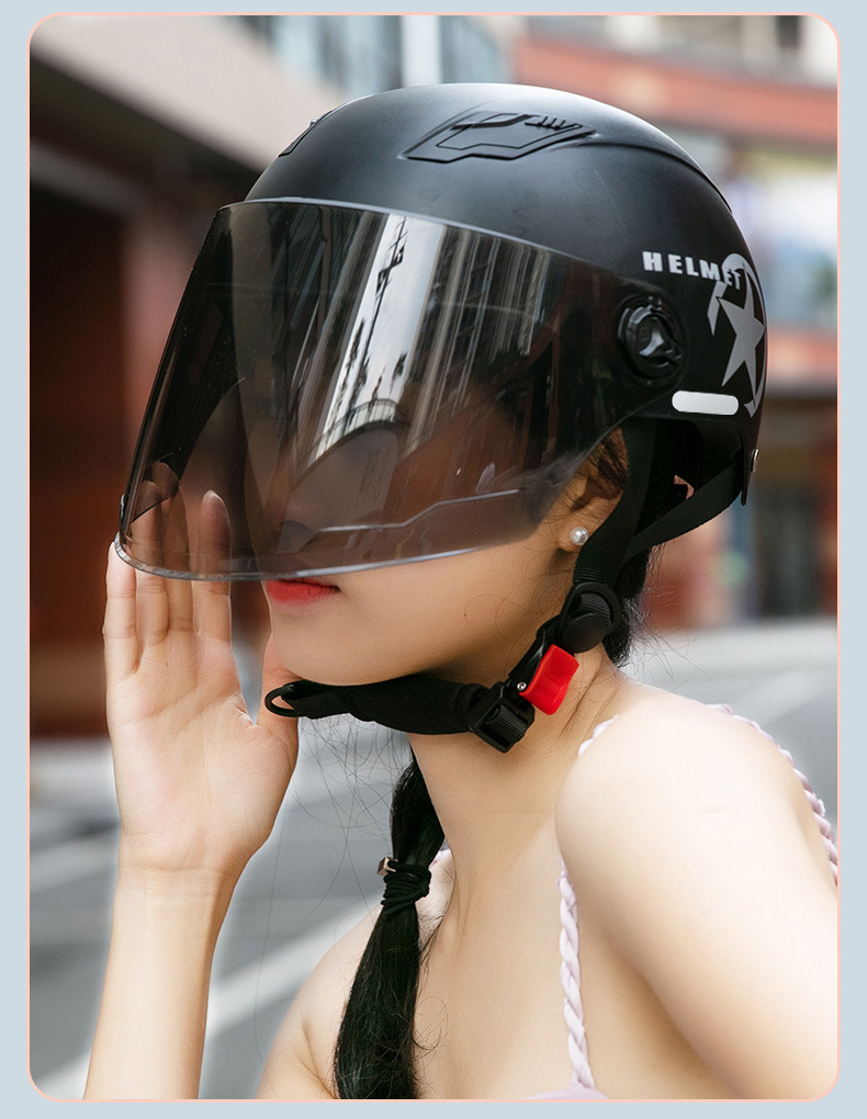 3C Certified Electric Vehicle Helmet, Motorcycle Safety Helmet, Cycling Half Helmet, Protective Commuter Helmet, Anti-Uv