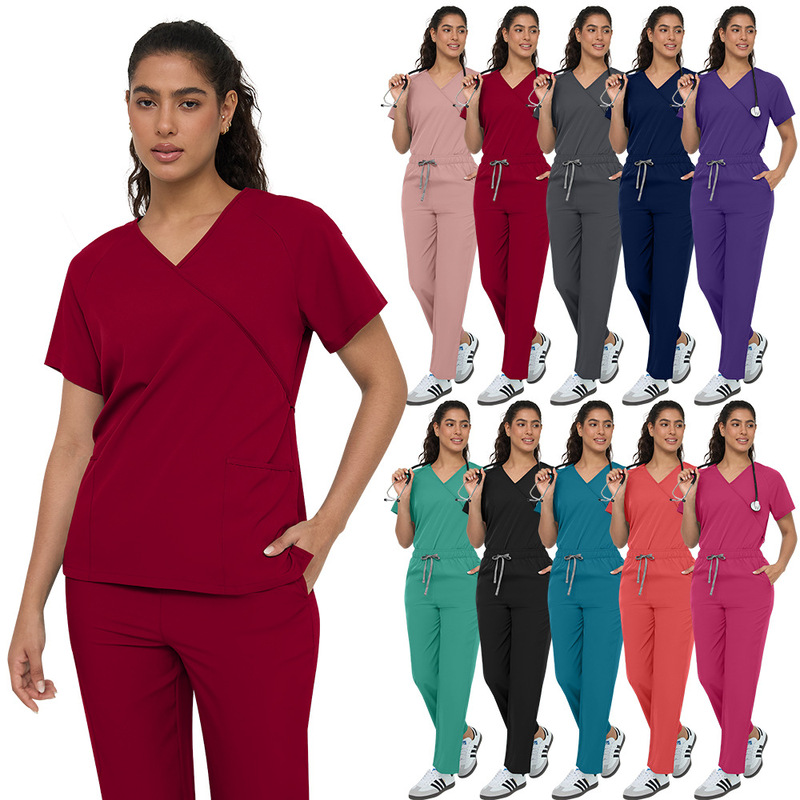 European and American Plus Size Women's Hand Washing Clothes Beauty Salon Care Center Nursing Home Confinement Center Doctor Nurse Work Clothes