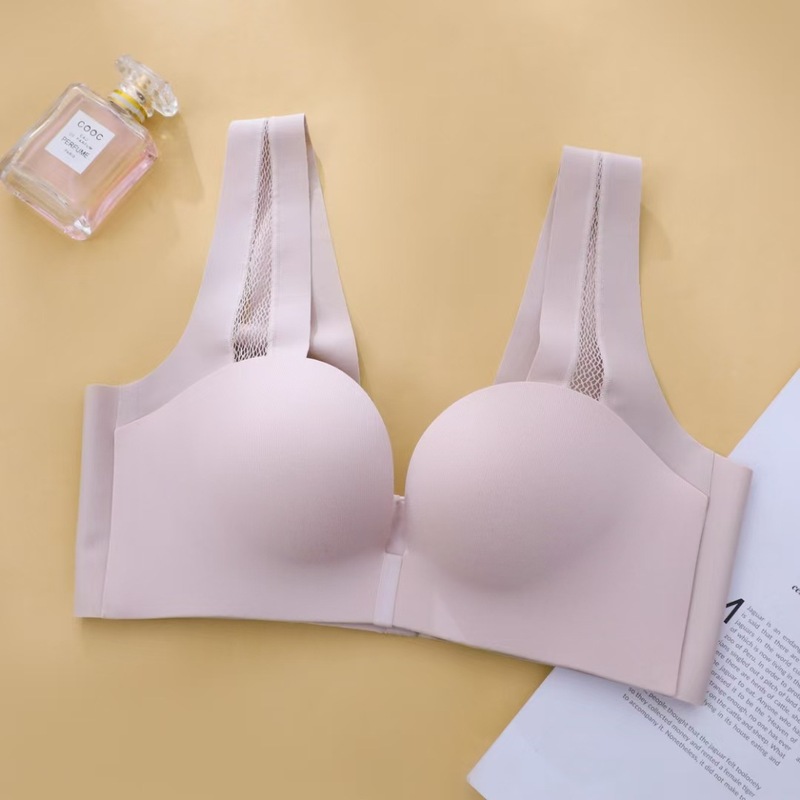 ワンピースシームレス下着女性用夏用小胸プッシュアップノンワイヤースリーピングバスト調整ブラジャー2025|undefined