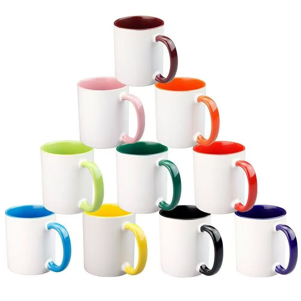 Venta directa de fábrica taza recubierta creativa taza que cambia de color logotipo texto foto regalo publicidad taza de cerámica al por mayor