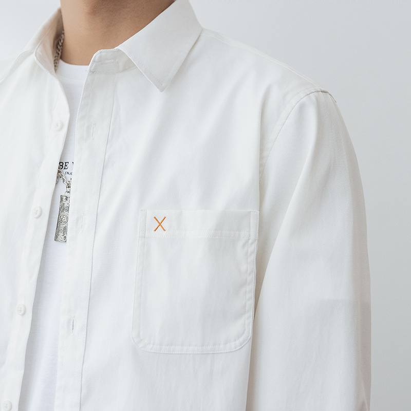 2021春秋新款跨境男士休闲衬衫亚马逊速卖通男装长袖衬衣7712