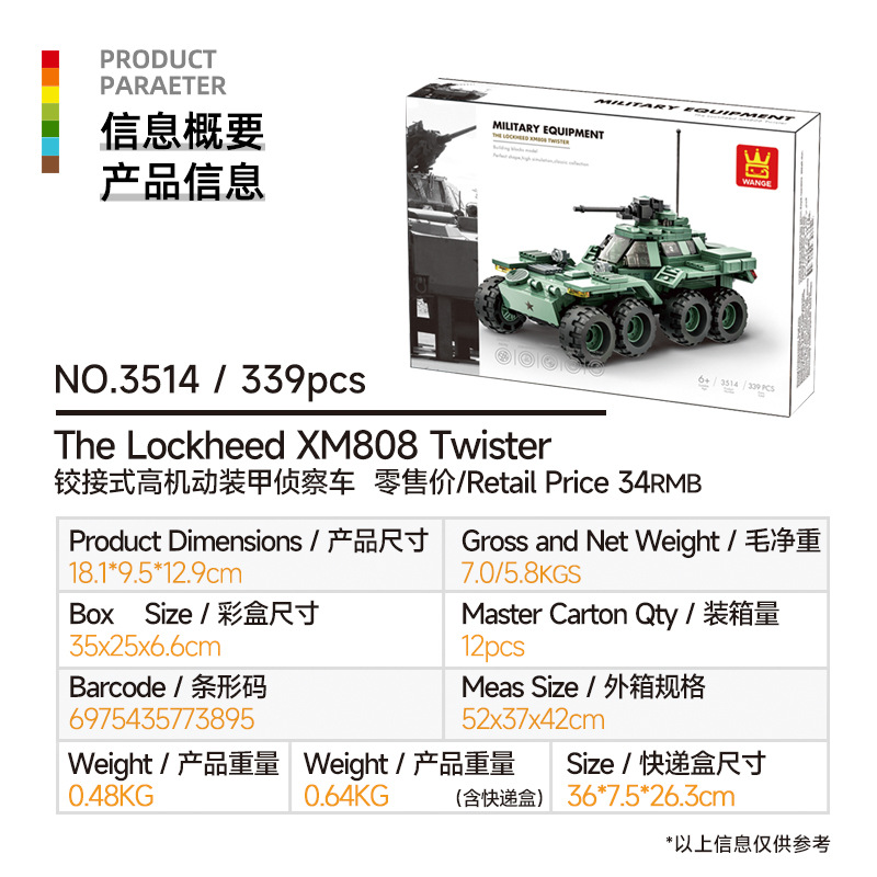 3514 articulated high mobility armored reconnaissance vehicle (339 particles)