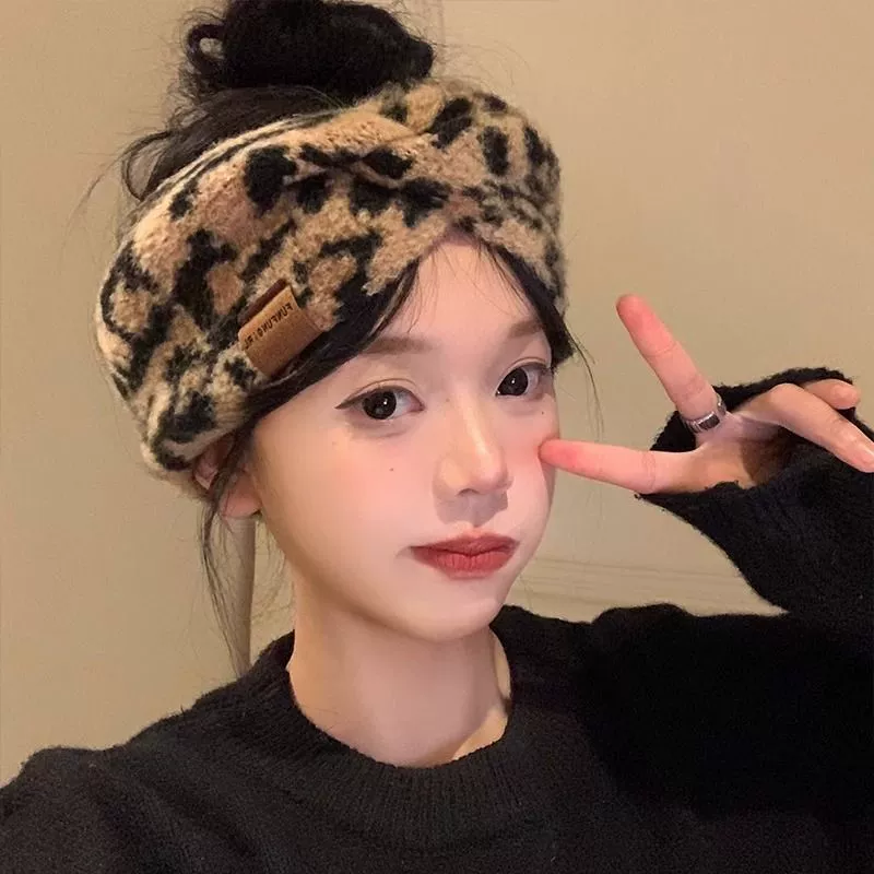 Фабрика прямых продаж осень-зима ретро леопардовый вязаный ремень для волос