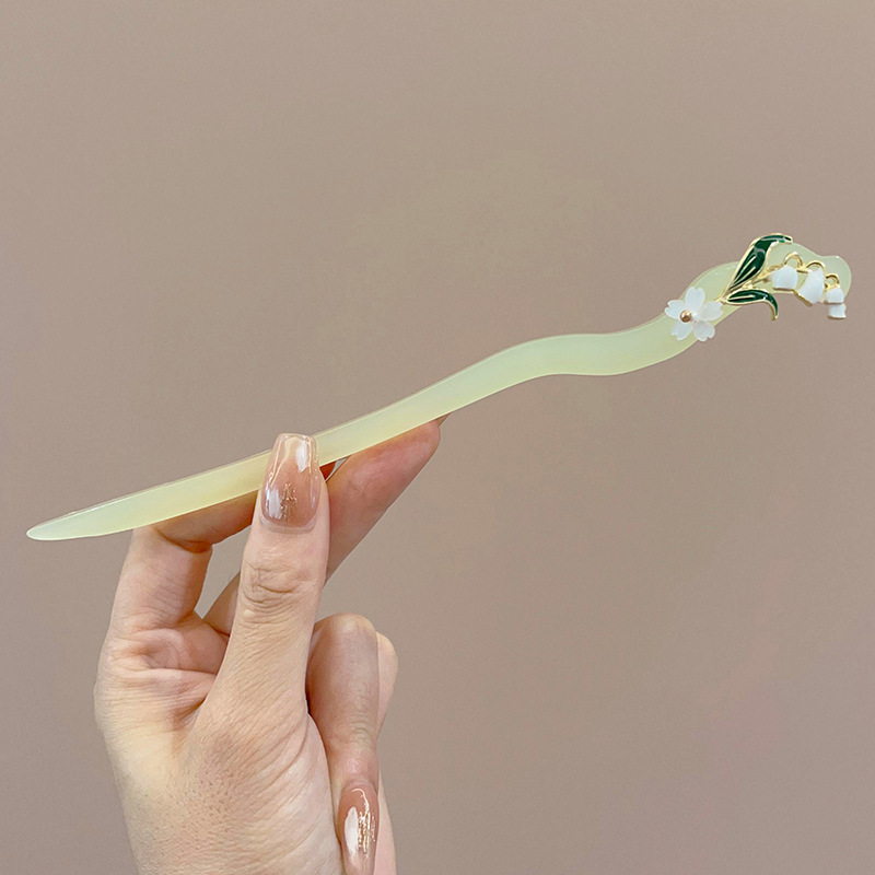 Nuevo estilo chino de alta sensibilidad pinzas de cabello estilo antiguo Liusu Bu Shake ropa antigua de ropa de estilo chino pinzas de cabello bandeja de cabello pinzas de cabello de madera pinzas de cabello