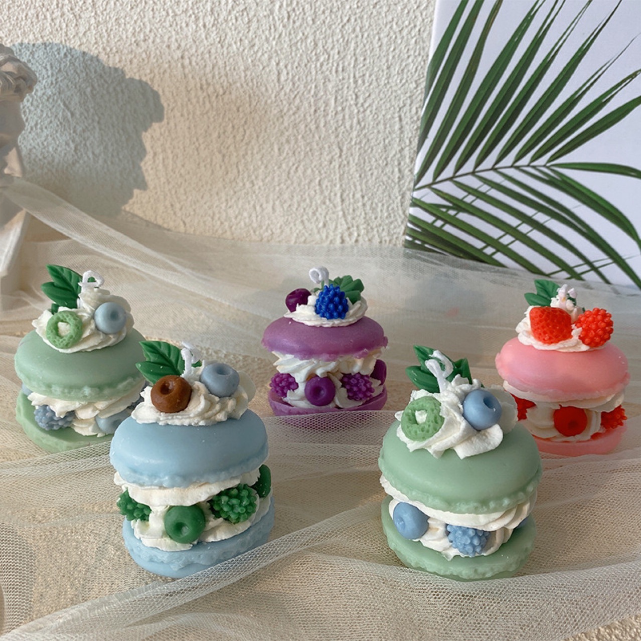 Ins viento de incienso vela macarón regalo de cumpleaños adornos regalos de vacaciones perfume lindas velas