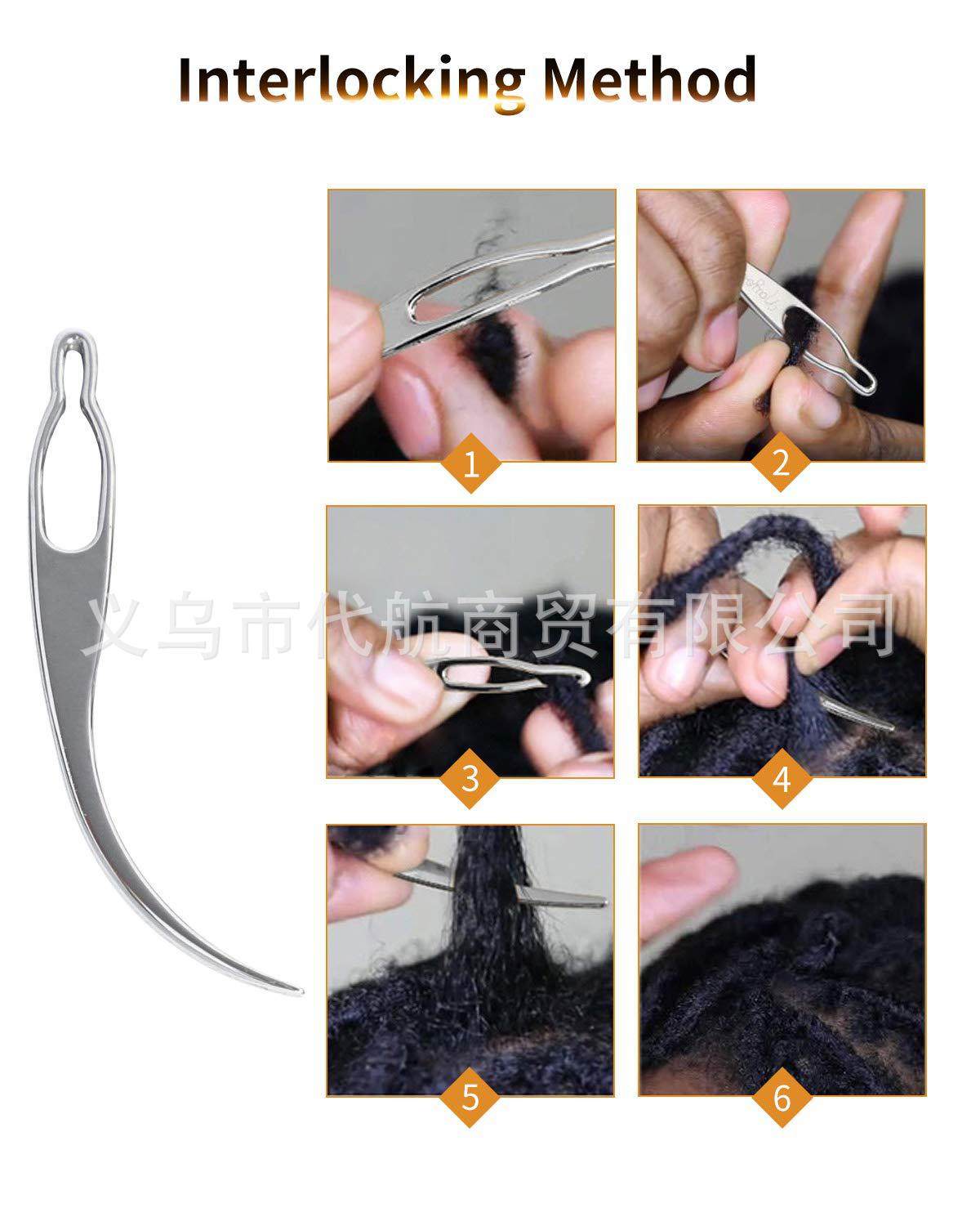 Crochet para el pelo sucio de la trenza Dreadlocks Interlock Needle peluca trenza de pelo crochet