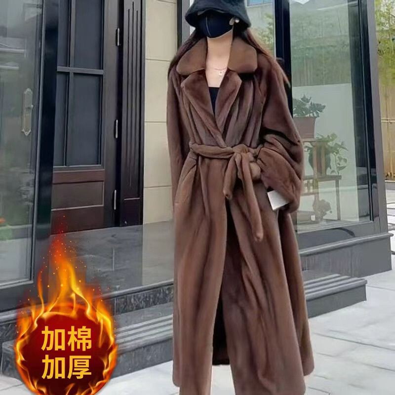 2025 Winter New Style Imitation Mink Fur Coat for Women, Young Style, Long Loose-Fitting Fur Jacket, Plus Size 2025 Winter New Style Imitation Mink Fur Coat for Women, Young Style, Long Loose-Fitting Fur Jacket, Plus Size