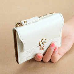 Cross-border wallet women's short multi-card slot small wallet for women, high-end, compact and stylish, snap closure coin purse