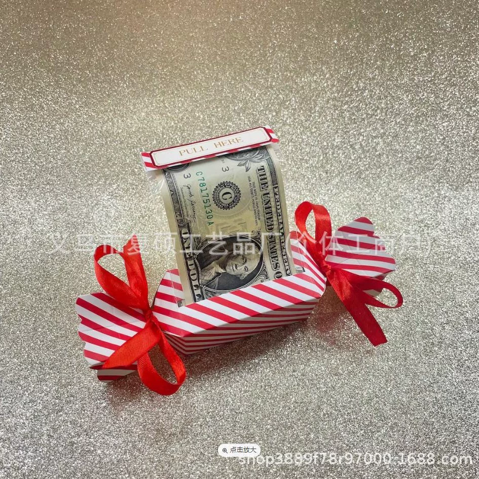 Кошелек-сюрприз-Рождественский кошелек-сюрприз для денег-прямоугольный рождественский мешок для денег