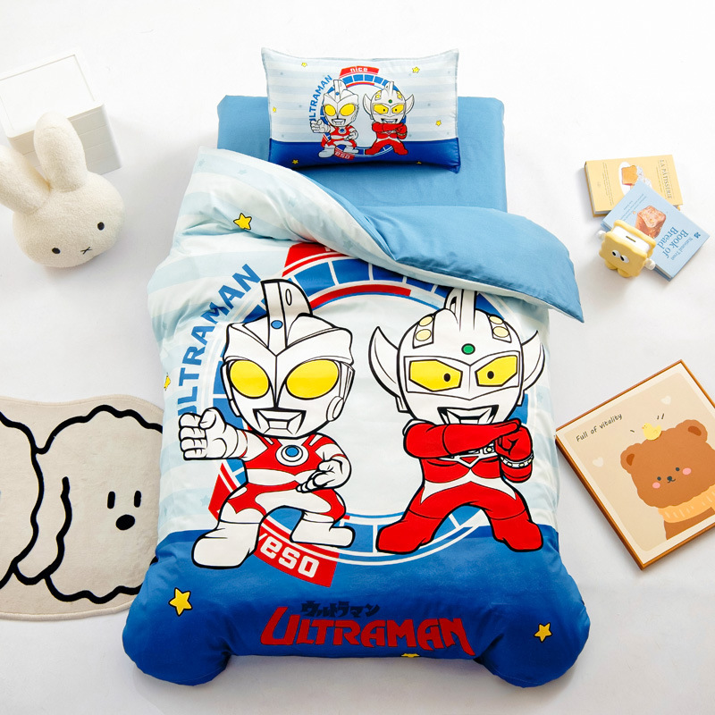 Altraman algodón jardín de infantes colcha de tres piezas set colcha de bebé siesta en el jardín de infantes ropa de cama