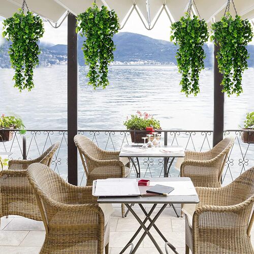 Cross-border artificial rattan Euonymus wall hanging simulated green plant fake hanging plant vines home outdoor decoration flowers