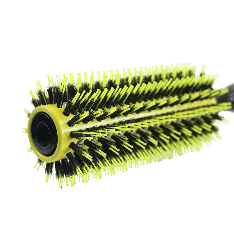 Nuevo tubo de aluminio alargado rodillo peine Cerda mango de madera cilindro pelo peine alta temperatura resistente mullido belleza peine