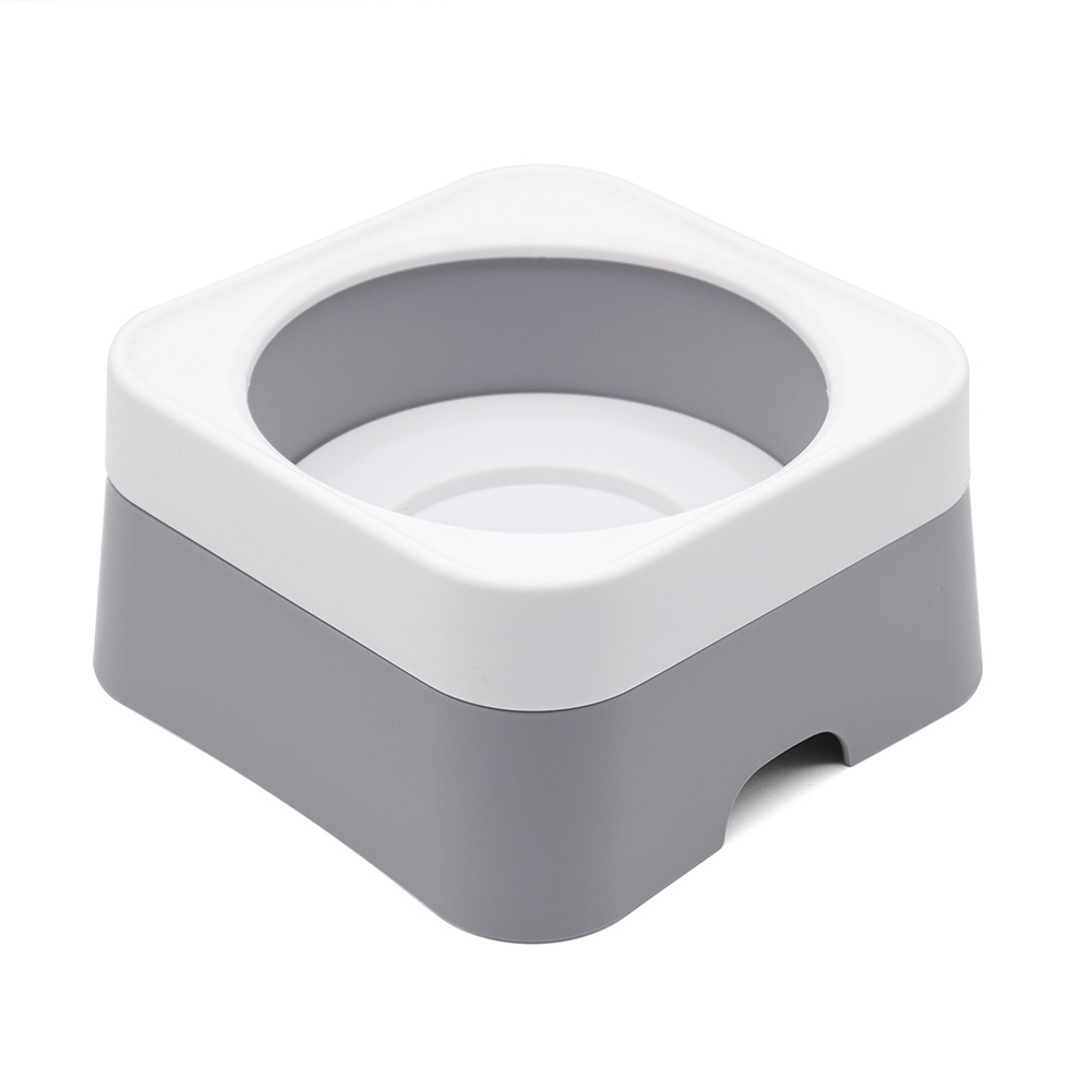 Tazón de comida lenta para mascotas transfronterizas Tazón de agua flotante anti-volcado para perros Bebedero para gatos Tazón de agua para perros Tazón de comida para perros de acero inoxidable