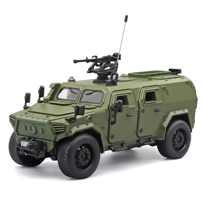 1:18 Dongfeng Warrior Off-Road Vehicle Alloy Military Model with Sound and Light Effects, a Birthday Gift and Commemorative Ornament for the Country