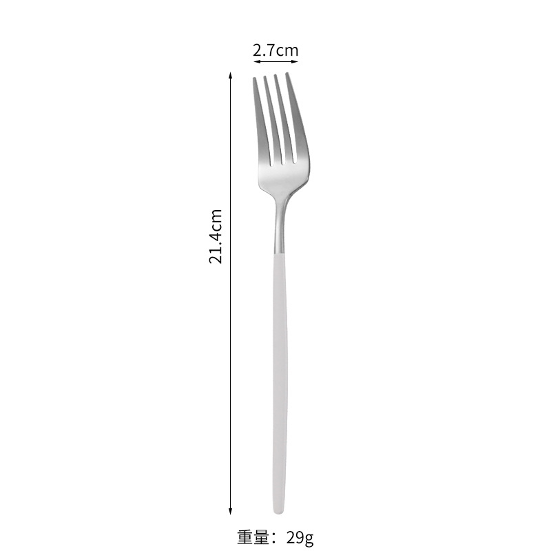 Cuchillo de filete occidental, tenedor, cuchara de postre Vajilla transfronteriza de 4 piezas Amazon Acero inoxidable portugués cuchillo, tenedor y traje de cuchara