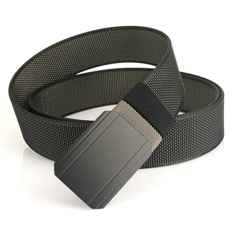 Nuevo cinturón de nylon giratorio de doble uso de doble cara casual versátil tejido poliéster pantalones cinturón simple cinturón de lona