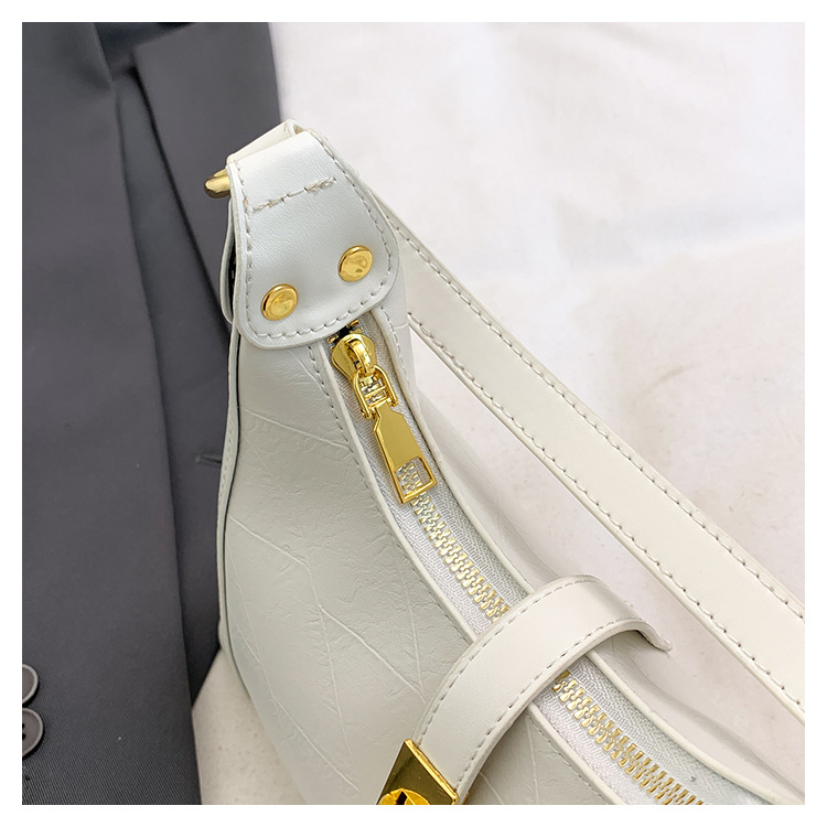 540g Weight Polyester Lining Material Sewing Thread Fashion Element Zipper Closure Type Single Shoulder Strap Strap Type Shoulder Bag Bags Type Daily Occasion Pu Leather Material Solid Color Pattern All Seasons Season Women's Gender Streetwear Style Oval Shape Medium Size Women's Medium Pu Leather Solid Color Streetwear Sewing Thread Oval Zipper Shoulder Bag 8