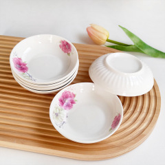 [小規模卸売] 卸売セラミック小皿家庭用ディップ皿花柄 11cm 小皿
