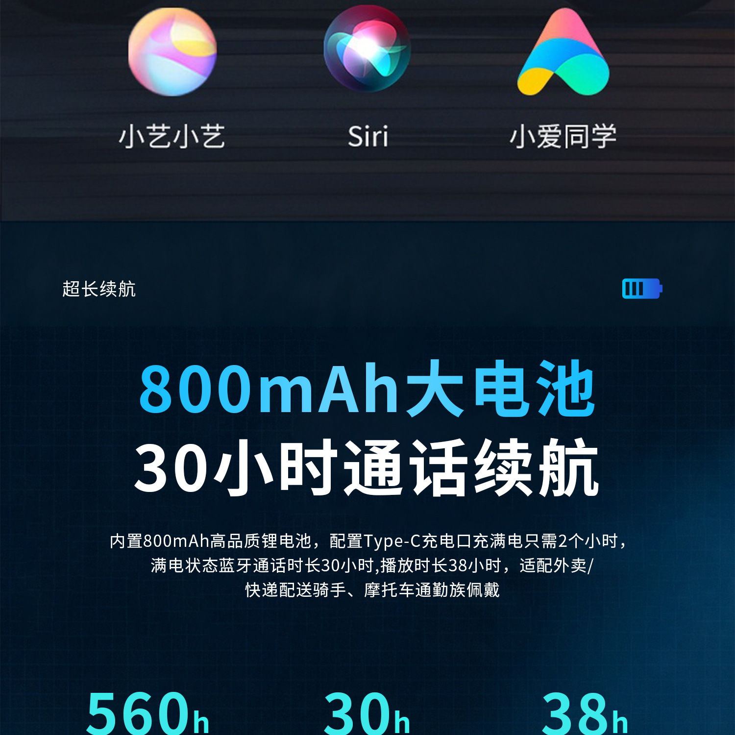 Cross-Border Waterproof Noise-Canceling Motorcycle Helmet with External High-Quality Music Player and Long Battery Life