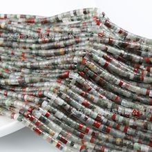 2x4mm非洲血石隔片天然石龙血石圆柱算盘珠散珠车轮珠隔珠扁珠diy