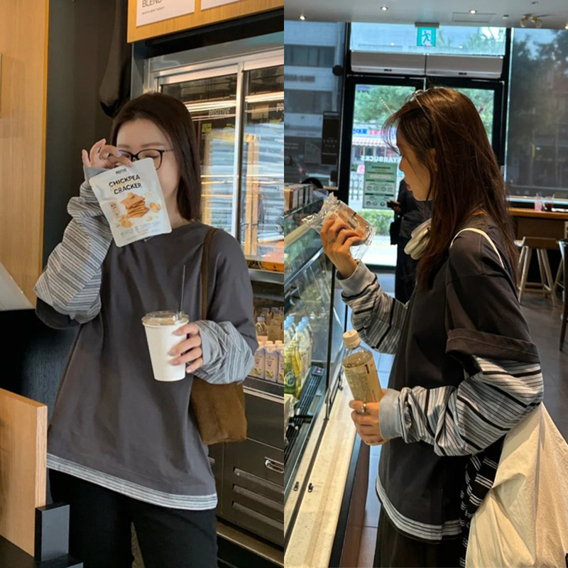 Now the 2026 Spring New Model from Korean Designers, Low Cl*Ssic Unisex Fake Two-Piece T-Shirt