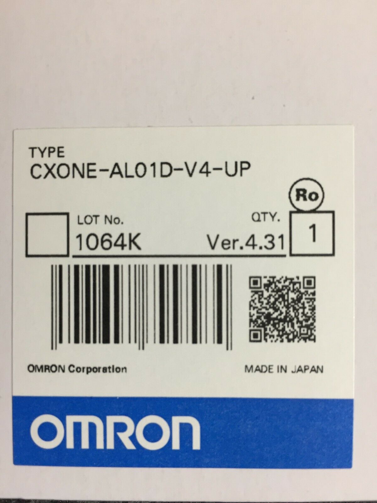 OMRON欧姆龙CXONE-AL01D-V4 编程软件FA整合工具包 全新现货
