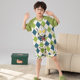 Boy's Pajamas Summer Modal Comfortable Short-sleeved Short-sleeved Little Boy's Cartoon Casual Full Print Two-piece Home Clothes