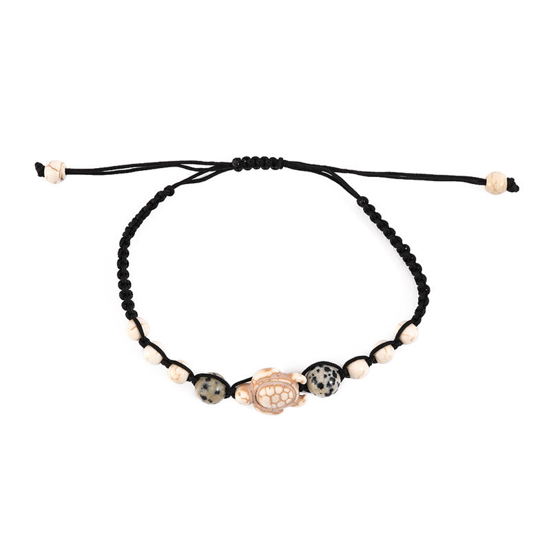 Unisex Gender Casual Retro Tortoise Turquoise Wax Line Wholesale Bracelets